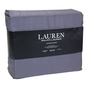Ralph Lauren Dunham Sateen Queen Sheet Set 300 Thread Count Charcoal Gray Cotton